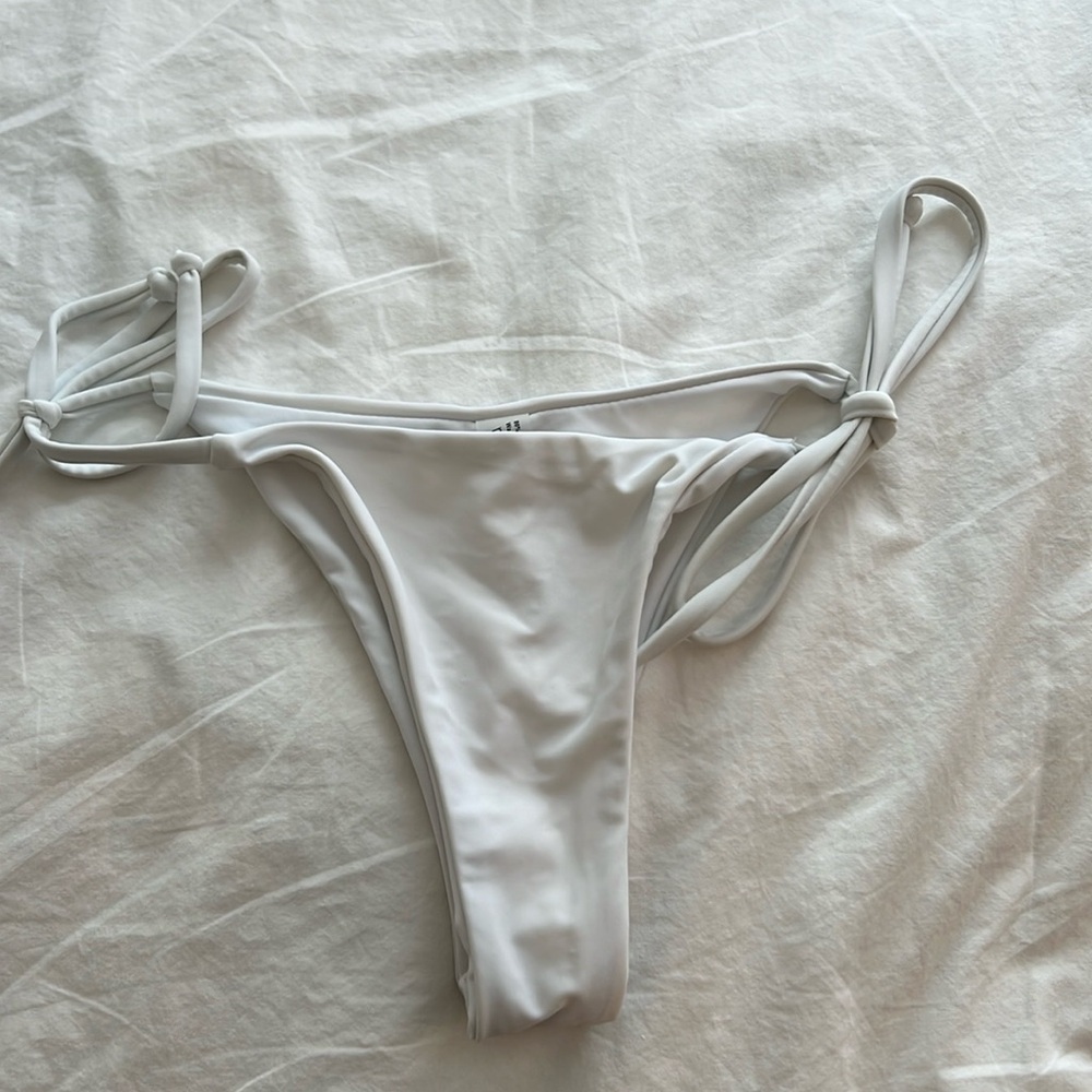 White bikini bottoms